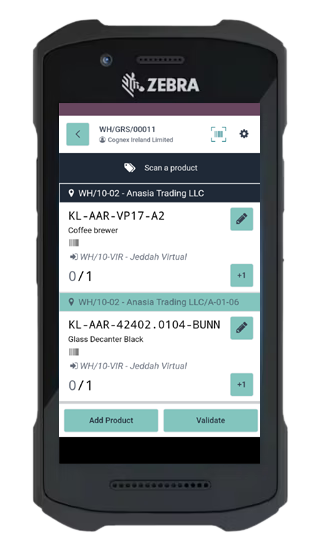 List of Products to Receive