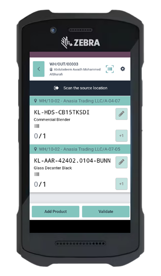 List of Products to Deliver